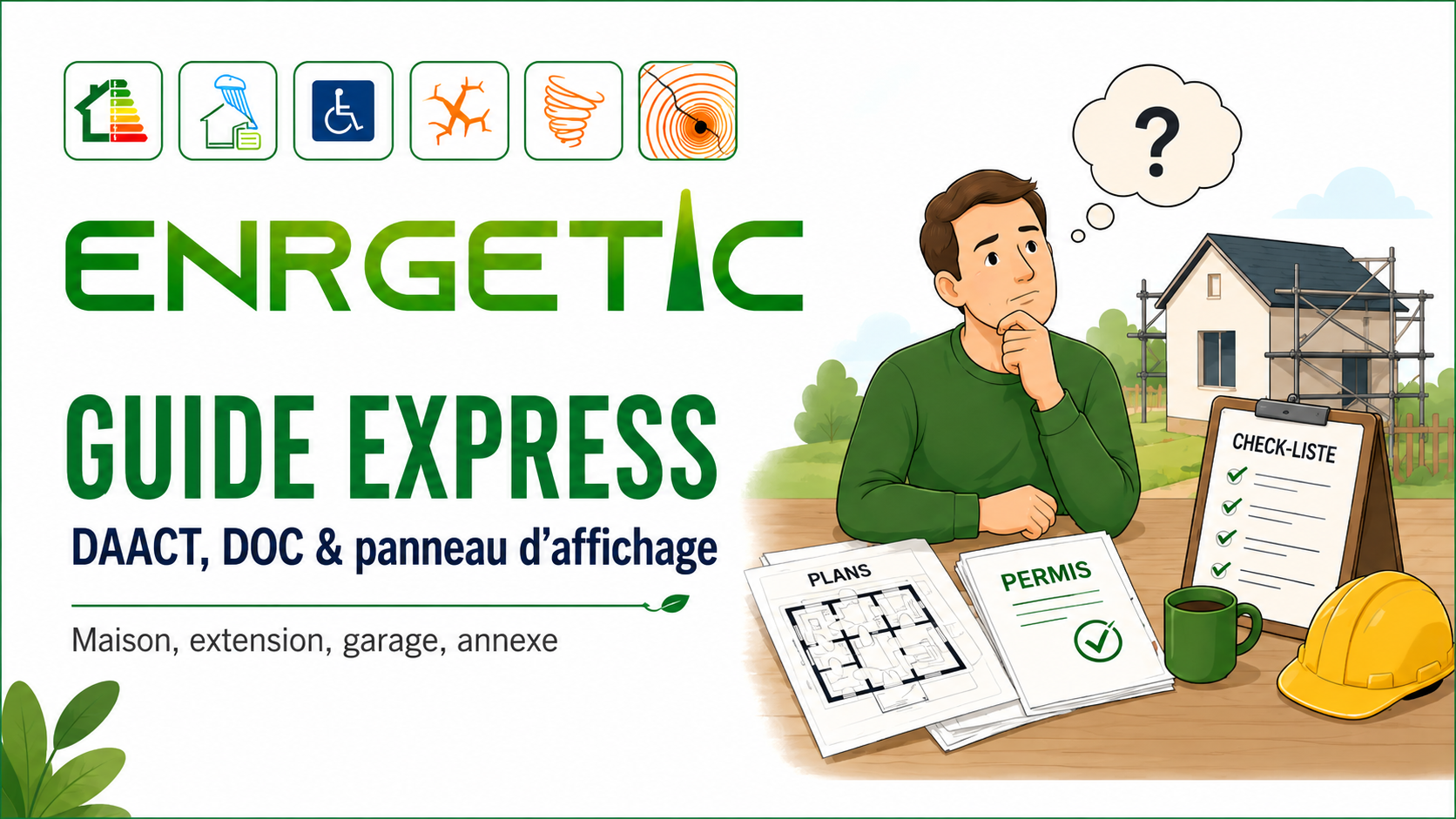 Guide ENRGETIC sur la DAACT, la DOC et le panneau d’affichage après un permis de construire ou une déclaration préalable
